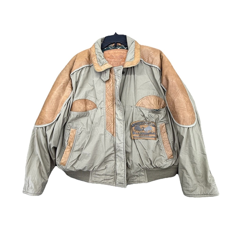 Vintage AVANTI Bomber Jacket Leather 80s Medium
